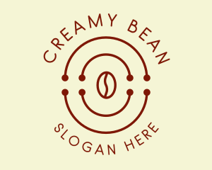 Minimalist Coffee Bean Cafe logo