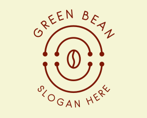 Minimalist Coffee Bean Cafe logo design