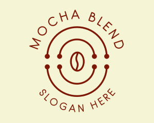 Minimalist Coffee Bean Cafe logo