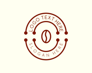 Minimalist Coffee Bean Cafe logo