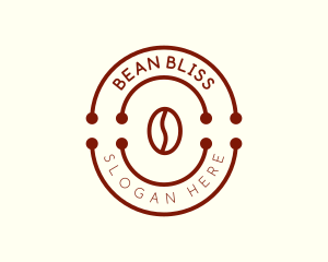 Minimalist Coffee Bean Cafe logo design