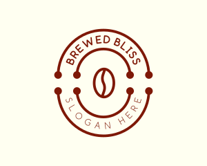 Minimalist Coffee Bean Cafe logo design