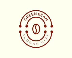 Minimalist Coffee Bean Cafe logo design