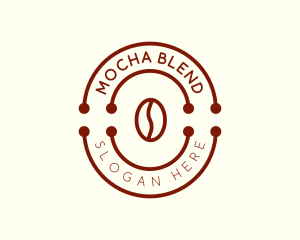 Minimalist Coffee Bean Cafe logo design