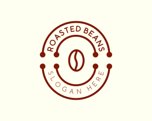 Minimalist Coffee Bean Cafe logo design