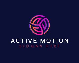 Motion Abstract Fintech logo design