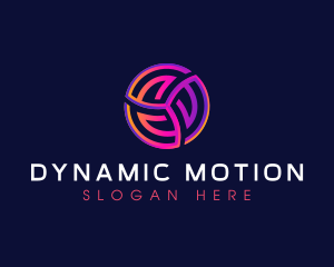 Motion Abstract Fintech logo design