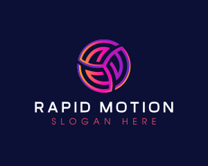 Motion Abstract Fintech logo design