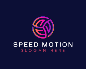 Motion Abstract Fintech logo design