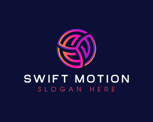 Motion Abstract Fintech logo design