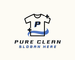 Laundry Clean Tshirt logo design