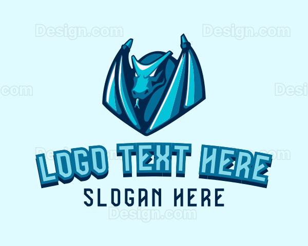 Blue Serpent Dragon Logo