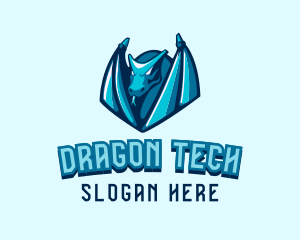 Blue Serpent Dragon logo design