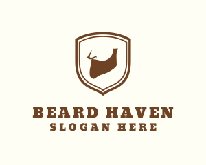 Hipster Beard Shield logo