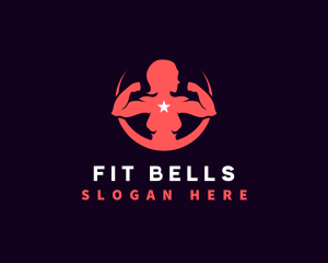 Strong Fitness Woman logo design