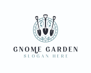 Shovel Landscaping Garden logo design