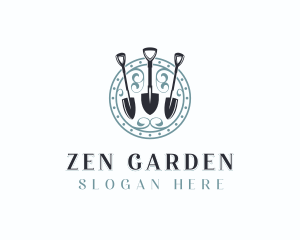 Shovel Landscaping Garden logo design