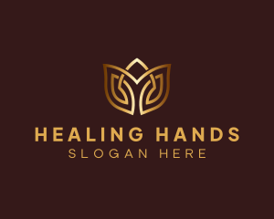 Healing Lotus Flower logo design