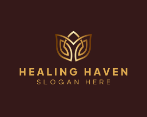 Healing Lotus Flower logo design