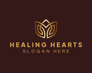 Healing Lotus Flower logo design