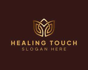 Healing Lotus Flower logo design