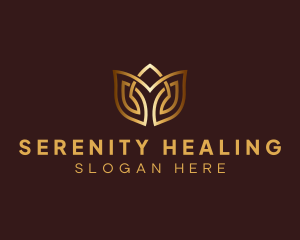 Healing Lotus Flower logo design