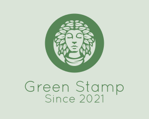 Green Natural Woman   logo design