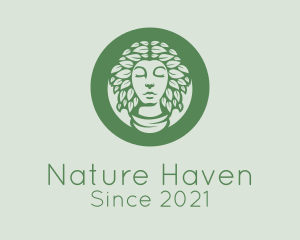 Green Natural Woman   logo design