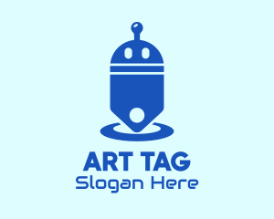 Blue Droid Price Tag logo design