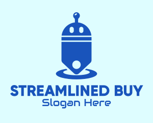 Blue Droid Price Tag logo design