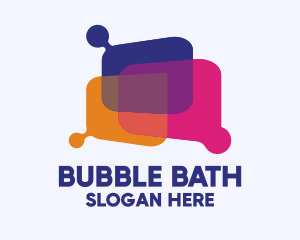 Colorful Message Bubble logo design