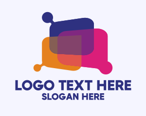 Message - Colorful Message Bubble logo design