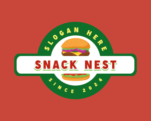 Burger Sandwich Food Snack logo design