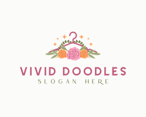 Fashion Floral Hanger logo design