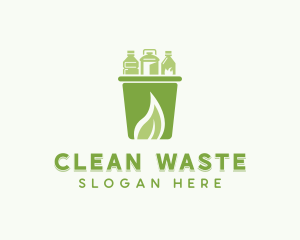 Bottle Waste Disposal logo design