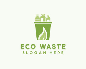 Bottle Waste Disposal logo design