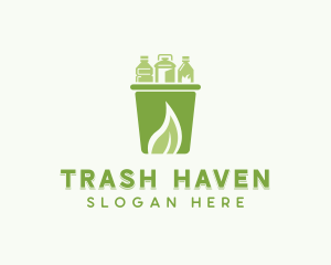 Bottle Waste Disposal logo design