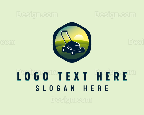 Lawn Mower Gardener Logo