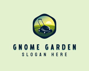 Lawn Mower Gardener logo design