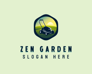 Lawn Mower Gardener logo design