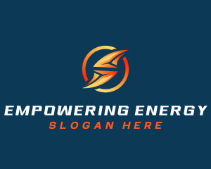 Energy Thunder Lightning logo design