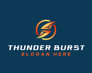 Energy Thunder Lightning logo design