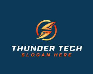 Energy Thunder Lightning logo design