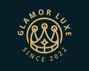 Golden Premium Crown logo design