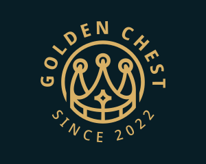 Golden Premium Crown logo design