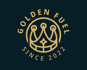 Golden Premium Crown logo design