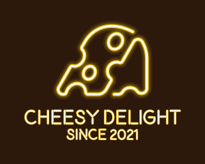 Neon Cheese Fromagerie logo design