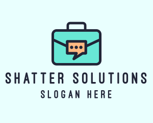 Business Briefcase Chat logo design