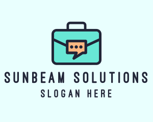 Business Briefcase Chat logo design