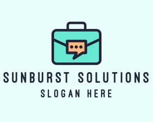 Business Briefcase Chat logo design